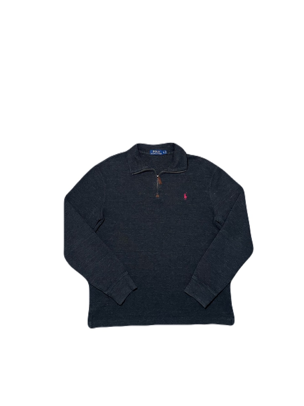Polo Ralph Lauren Estate Rib Quarter Zip Sweater Charcoal Gray Men’s Small